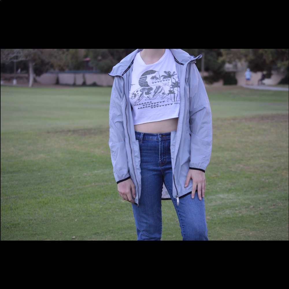 Calvin klein baby blue rain jacket